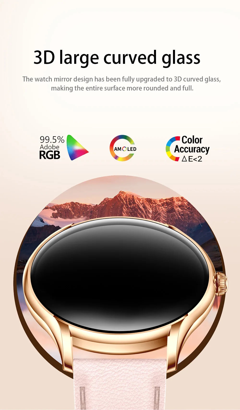 2025 New AMOLED Screen 7.9mm Ultra-thin Women Blue Tooth Call Smart Watch Heart Rate Health Lady Music Sport Fitness Smartwatch