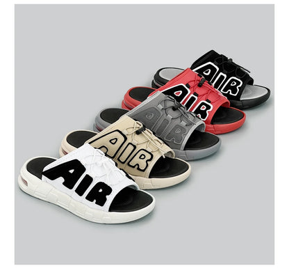 Air Cushion Slippers Summer Men Sandals Thick Sole Beach Slippers Flats Cloud Slides Sports Slippers Outdoor Man Sneaker Shoes