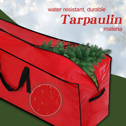 Christmas Tree Storage Bag for Up to 228.6cm Disassembled Trees with Reinforced Handles & Dual Zipper Dust & Moisture Protection