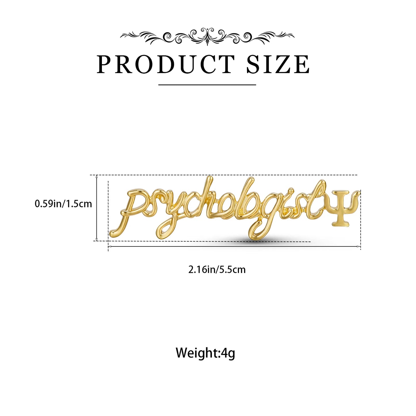 DCARZZ Psychology Psi Brooches Medical Charm Backpack Lapel Pins Badge Medicine Jewelry for Psychologist Doctor Nurse