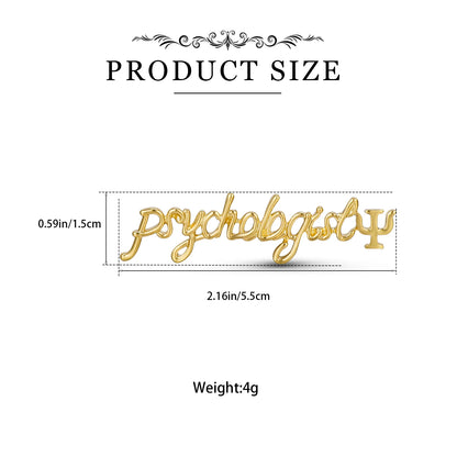 DCARZZ Psychology Psi Brooches Medical Charm Backpack Lapel Pins Badge Medicine Jewelry for Psychologist Doctor Nurse