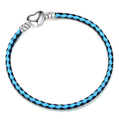 Double Circle Love Leather Rope Bracelet PU Basic Chain Accessories Valentine's Day Gift DIY Fine Jewelry