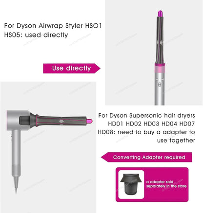 Auto Hair Dryer Curling Attachment 20/30mm Curling Nozzle For Dyson Airwrap&HairDryer Attachment Styling Nozzles For Dyson HD08