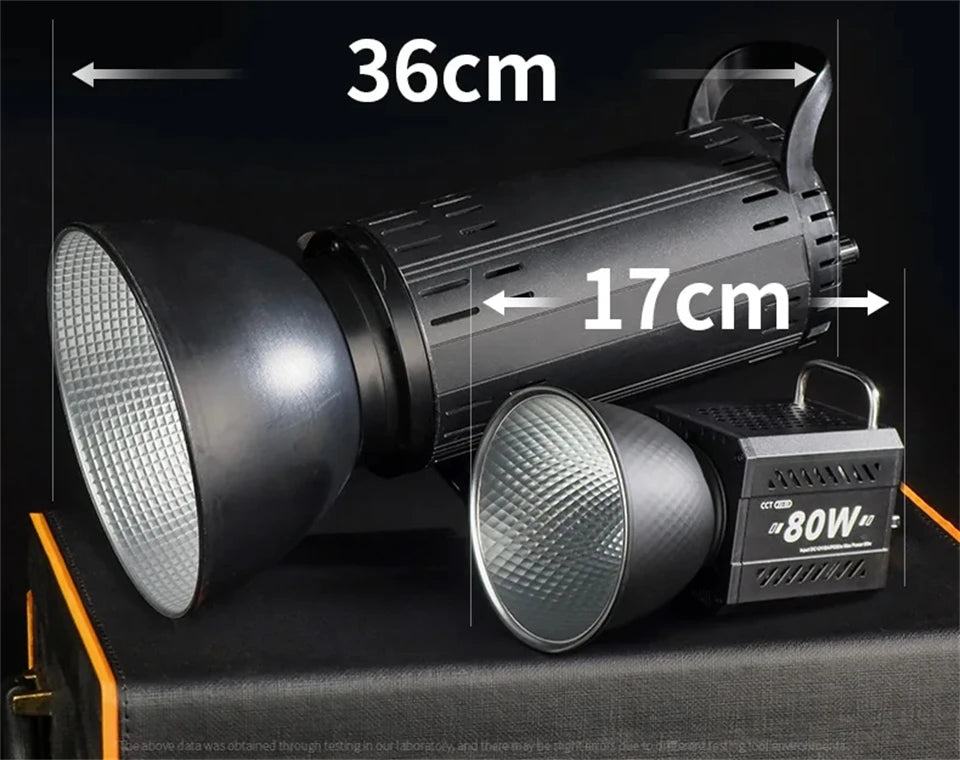 Roreta ZU80/ZU60 Photo Studio Light COB Bi-Color 2500-8500K CRI≥95 TLCI≥97 With Diffuser LED Video Lights Fill Lighting