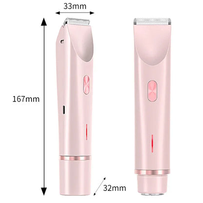 Electric Razors for Women 2in1 Bikini Trimmer Facial Mustache Shavers for Ladies Body Underarms Legs Portable Painless Epilator
