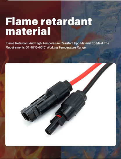 XT60 Solar Cable 12AWG PV Extension Wire with XT60 Connector for Solar Panel Power System Drone ﻿
