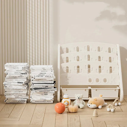 Eco-friendly  Children's Bookshelf Home Bedroom Children's Picture Books Toy Storage Cabinet Snacks Sundries Organizer Rack