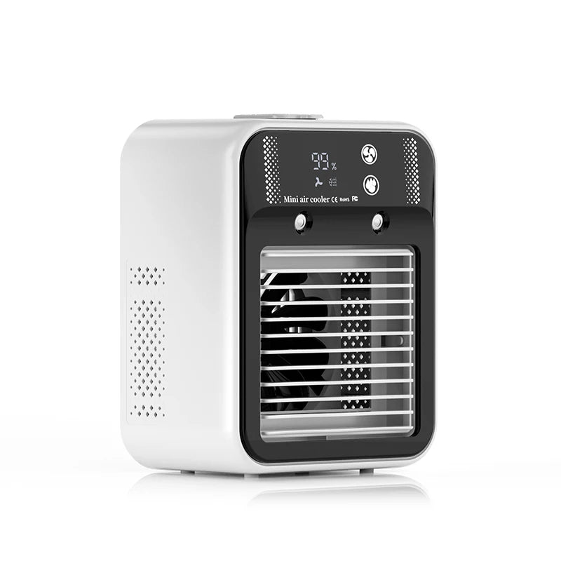 Portable Mini Air Conditioner for Dormitory | Fast Cooling Ultrasonic Nano Mist LCD Display Rechargeable Portable Outdoor Cooler