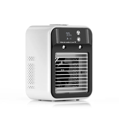 Portable Mini Air Conditioner for Dormitory | Fast Cooling Ultrasonic Nano Mist LCD Display Rechargeable Portable Outdoor Cooler