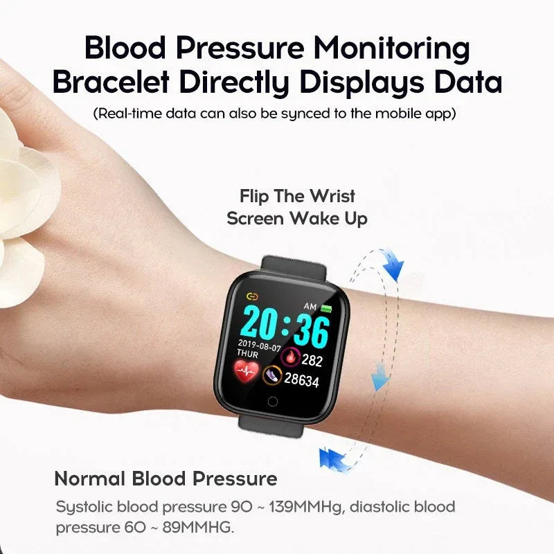Watch Bluetooth Pro Smart Fitness Tracker Sports Watch Heart Rate Monitor Blood Pressure Smart Watch Bracelet for Android IOS