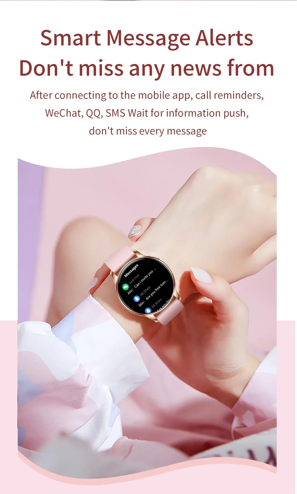 New Original Ultra Thin Women SmartWatch 1.32"AMOLED Display HD 466*466 Always Show Time Call Reminder for Women Smartwatch gift