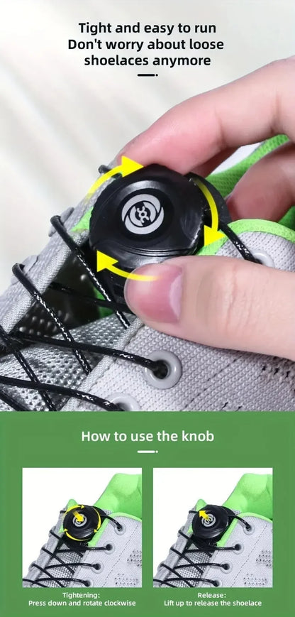 1Pair Automatic Shoelaces Without Ties Install Simple Swivel Buckle Laces Thick Rope Tennis Sneakers Shoelace Shoe Accessories