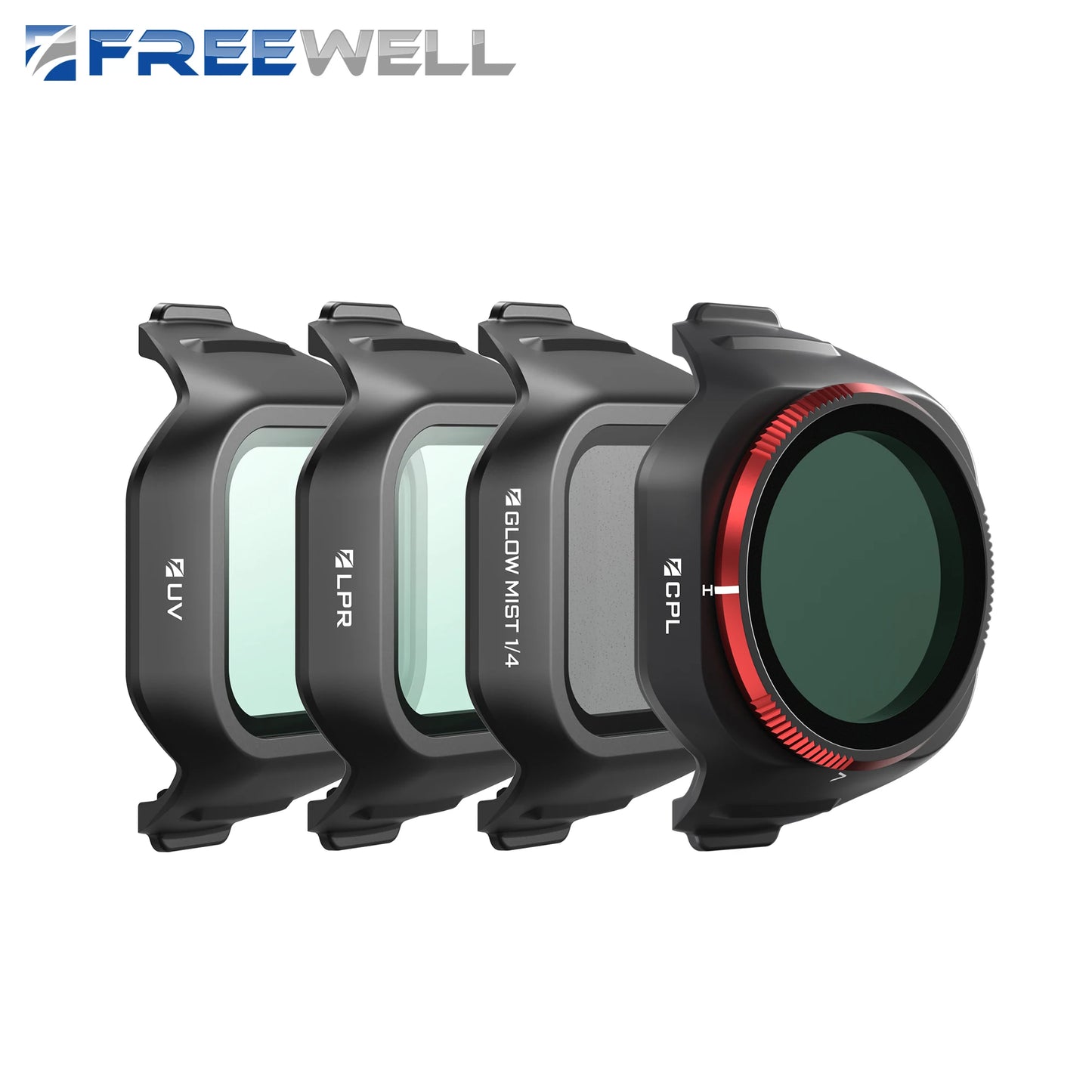 Freewell Everyday 4 Pack Filters for DJI Mini 5 Pro, Included UV, CPL, LPR and Glow Mist 1/4 Drone Filter Accessories