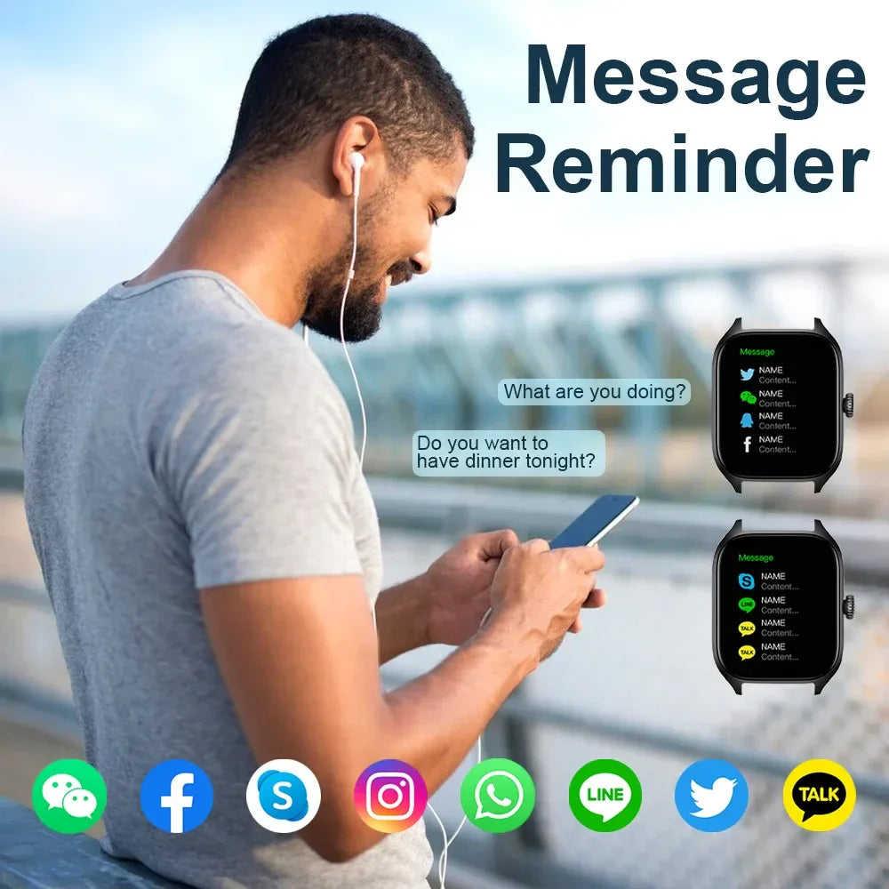 LAXASFIT 2025 New H9 Smartwatch Dial to Answer Calls Calorie Tracking Heart Rate Blood Oxygen Monitoring Bluetooth Smartwatch