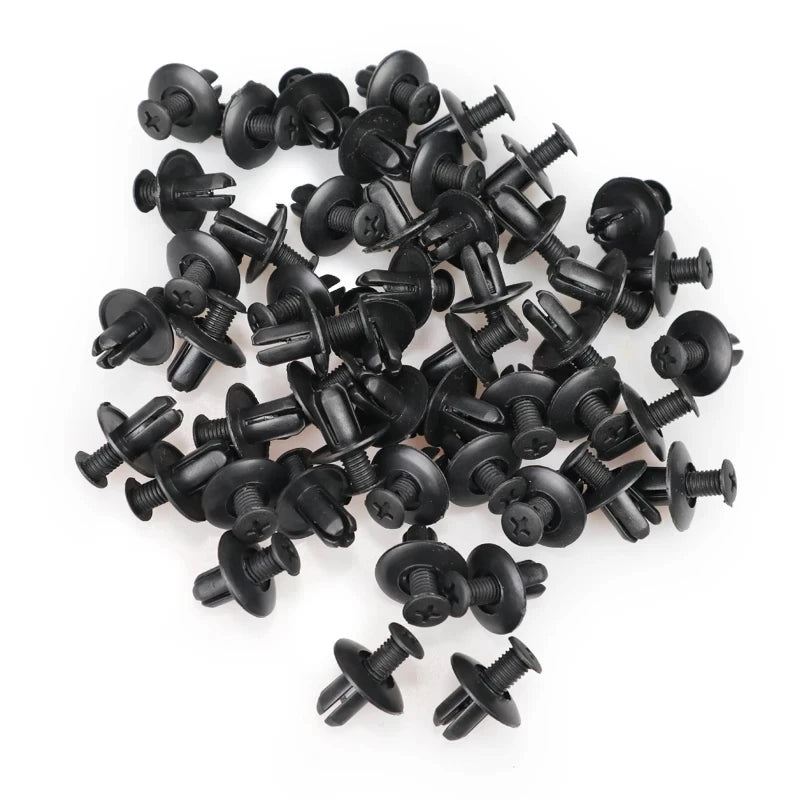 20-100pcs Plastic Rivets Fasteners Screw 8mm Car Bumper Fender Trim Panel Retainer Fasteners Clips Car Accessories