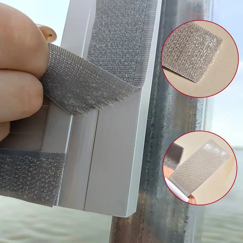 Window windproof, warm curtain, cold proof double-layer thick blackout curtain, soundproof cotton window, gray zipper style