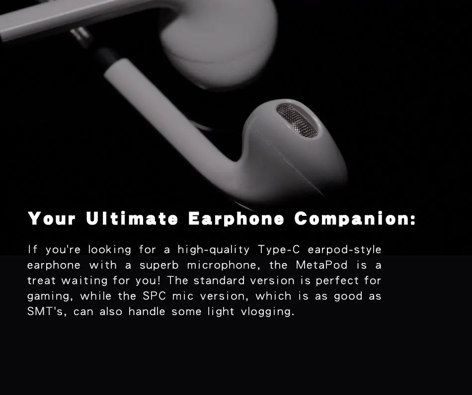 Venture Electronics VE monk metapod MM Semi-in-ear Headset mobile phone Type-c