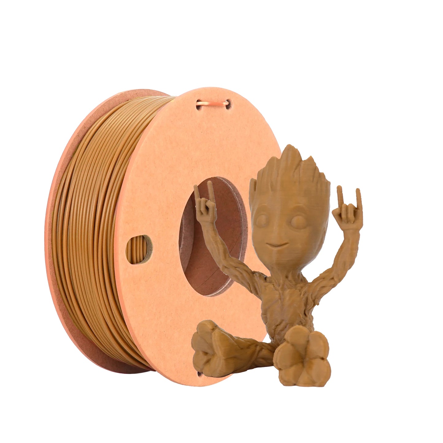 Likesilk Imitation Wood Color PLA F 3D Printing Filament 1.75mm Dimensional Accuracy +/- 0.02 mm, PLA F  0.25KG （Teak Color