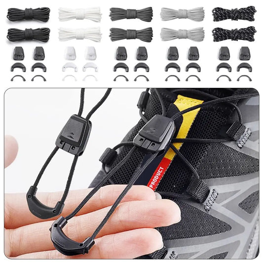 1Pair Without Ties Quick Lace Kit Round Tennis Creative No Tie Shoelaces Running Sneakers Shoelaces for Salomon Shoe Accessories by PDG ibma