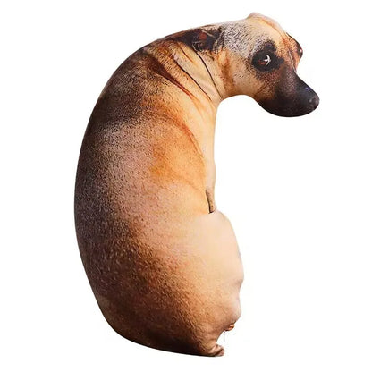 3D Cute Bend Dog Pillow 20CM Throw Lifelike Animal Funny Head Cosplay Children Favorite Toy Cushion Christmas Gift