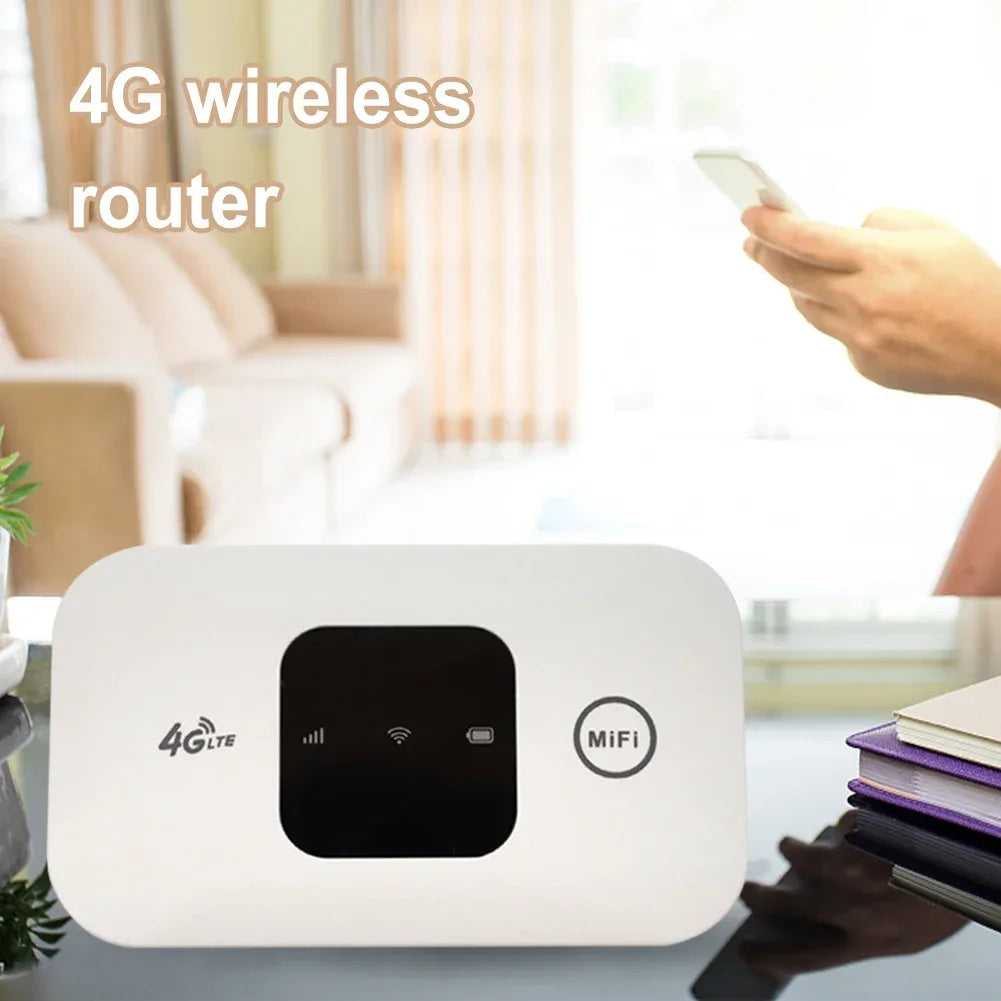 4G Lte Router Wireless Wifi 2100mAh Mobile Hotspot with SIM Card Slot Hotspot Pocket WIFI 150mbps for Outdoor Home Office Travel