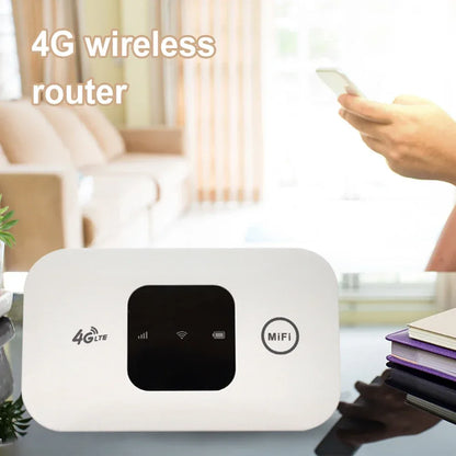 4G Lte Router Wireless Wifi 2100mAh Mobile Hotspot with SIM Card Slot Hotspot Pocket WIFI 150mbps for Outdoor Home Office Travel