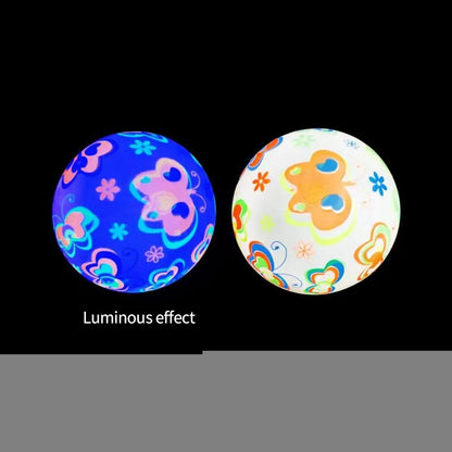 Luminous Ball Flashing Sport Fitness Portable Inflatable Throwing Bouncy Ball Rubber Parent-child Outdoor Interactive Games Toys