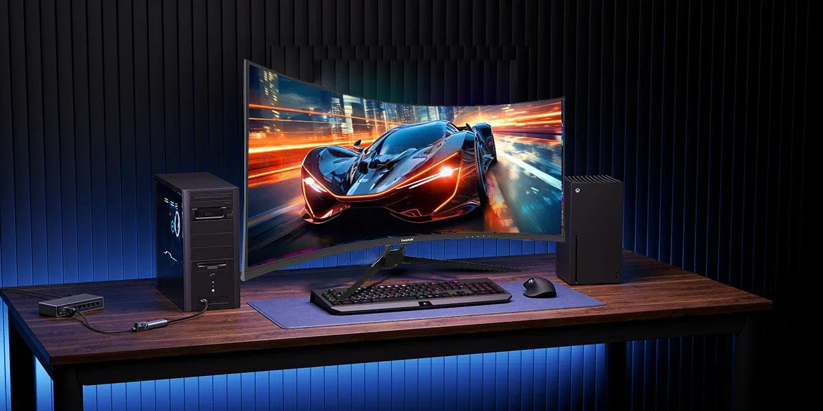 Gawfolk Curved Gaming Monitor 34-inch UWQHD 3440x1440P, 1500R Ultra-Wide PC screen 165Hz, curved computer screen, VA screen pane
