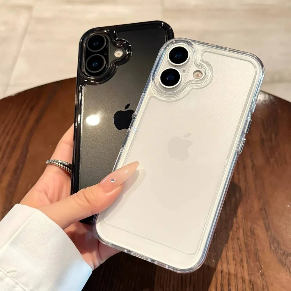 Transparent Acrylic Clear Phone Case For iPhone 17 Air 16 15 14 13 12 11 Pro Max Plus XS X XR Shock Proof Protection Back Cover