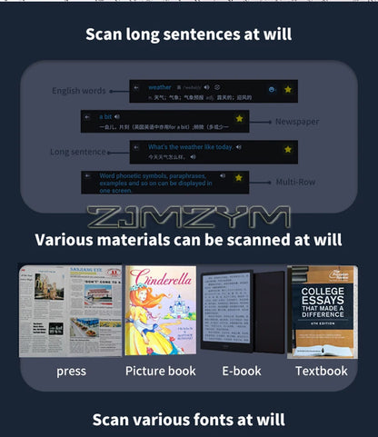 A26S Scan Translation Pen Exam Reader Voice Language Translator Device with Touchscreen WiFi/Offline Function번역펜