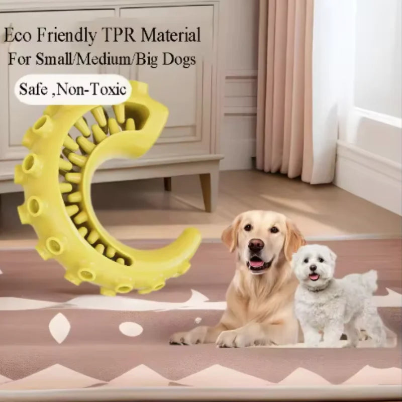 Dog Teething Toy Chew Stick Bite Resistant Fun Leak Proof Food Toy Pet Teether Cleaner Stick