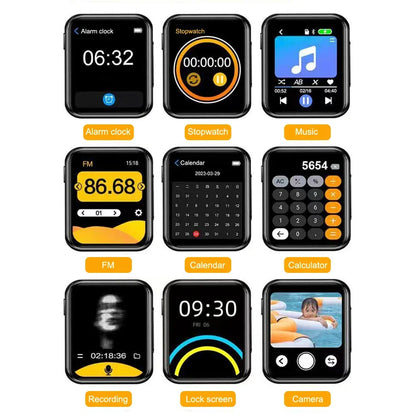 16-128GB Bluetooth 5.4 MP3 MP4 Player With Camera 2 Inch Touch Screen MP3 With 720P Camera/Speaker Video Recorder FM radio