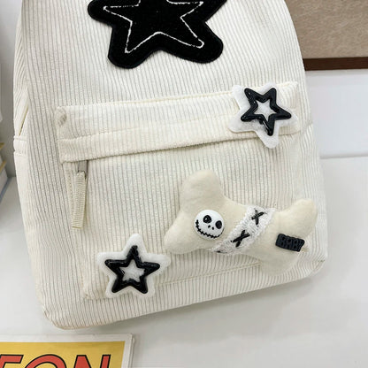 Black Grey White Red Versatile Backpack High Quality Large Capacity Waterproof Travel Bag Washable Nylon Computer Bag Unisex