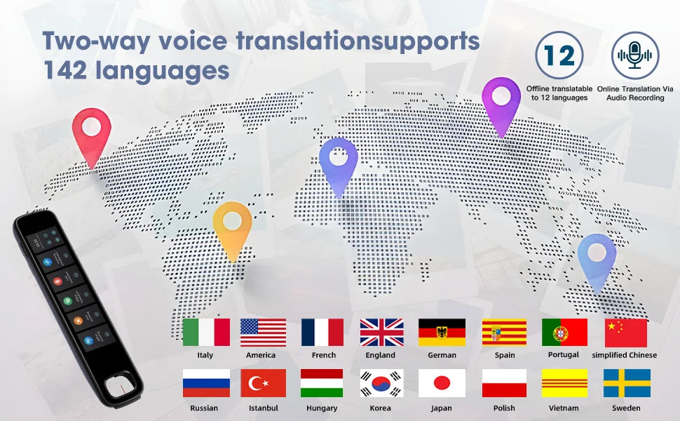 X10 Point Reading Translation Pen 3.76 Inches 142 Language Electronic Voice Scanning Pen Mutual Translation Dictionary Pen