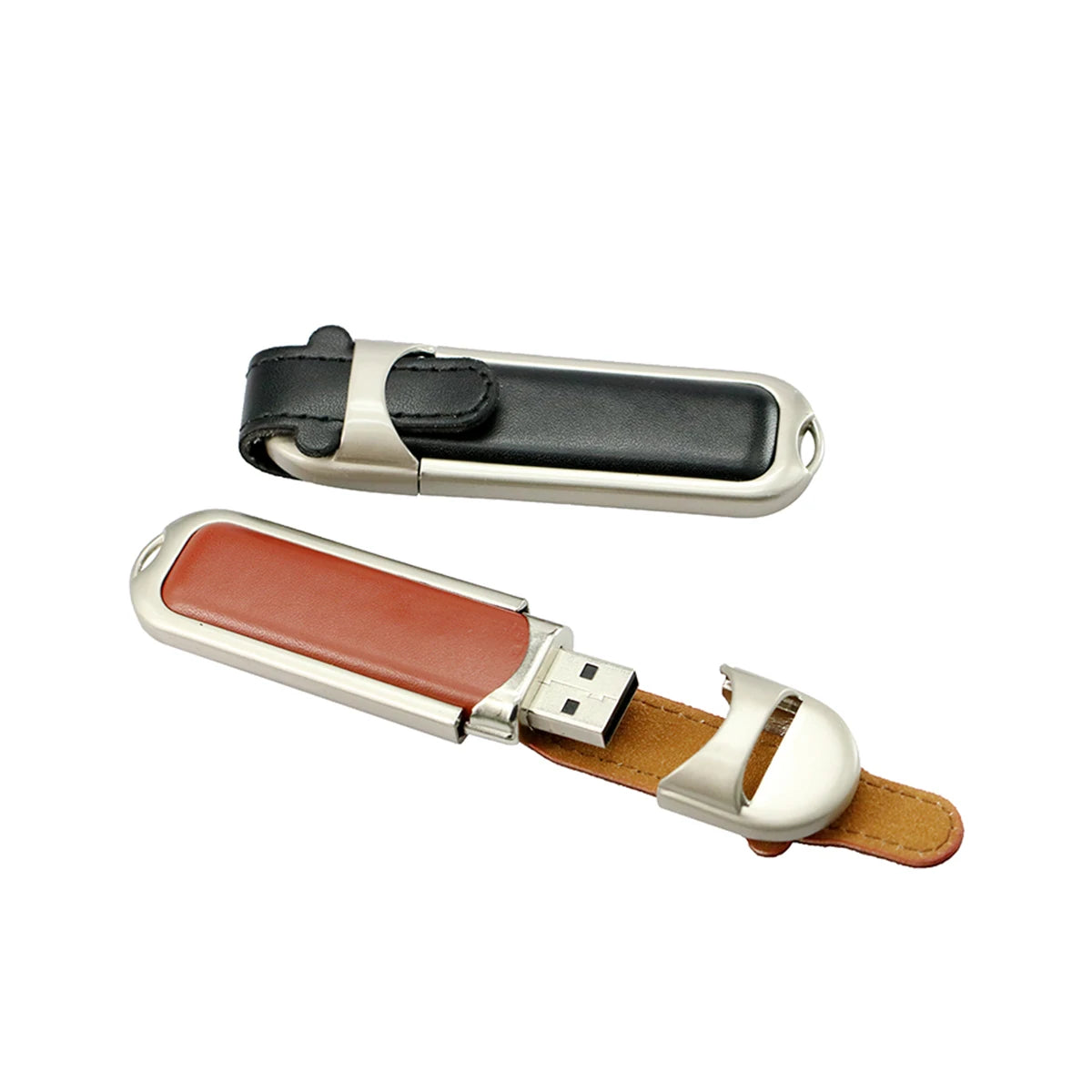 Pendrive 256GB USB Flash Drive Leather with Metal Keychain 64GB 32GB 8GB Business Usb Memories Disk 128GB Pen Drive Memory Stick
