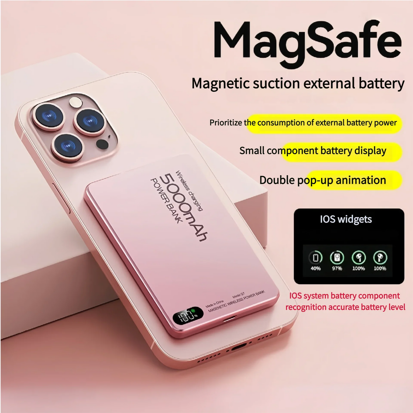 New 10000mAh Ultra-thin Magsafe Power Bank 22.5W Super Fast Charging Portable External Battery for IPhone 16 15 14 13 12 Huawei
