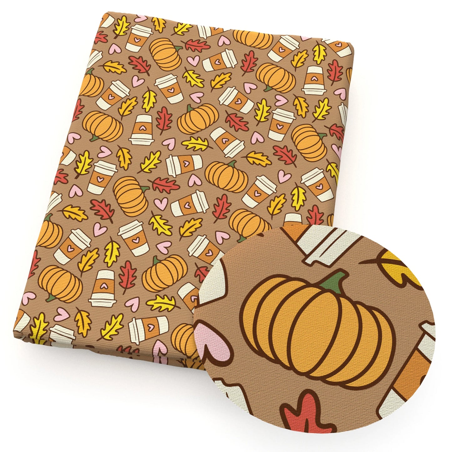 50*145cm Pumpkin Fall Autumn PolyesterCotton Fabrics By half Meter Flowers Maple Leaf Sewing Cloth Dress DIY Crafts Home Textile