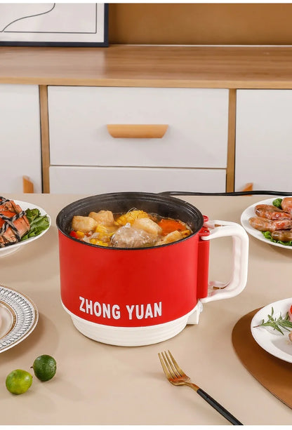 Folding Electric Pot Multifunctional Mini Cooker 15L Portable for Instant Noodles Dormitory Travel Fast Heating Auto Shut Off