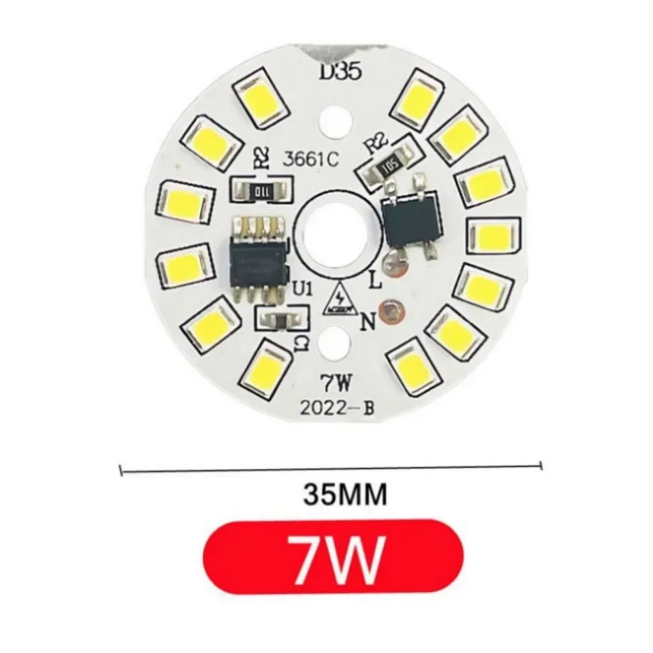 LED Bulb Patch Lamp SMD Plate Circular Module Light Source Plate For Bulb Light AC 220V Led Chip Spotlight Downlight LED Lamp
