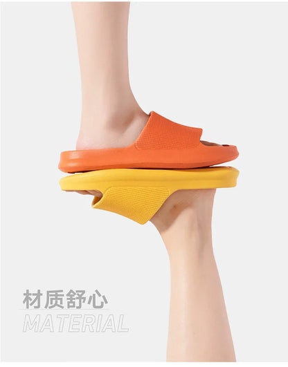 Youpin Thick Platform Women Bathroom Home Slippers Cloud Slippers Soft Sole EVA Indoor Slides Sandals Summer Non-slip Mi