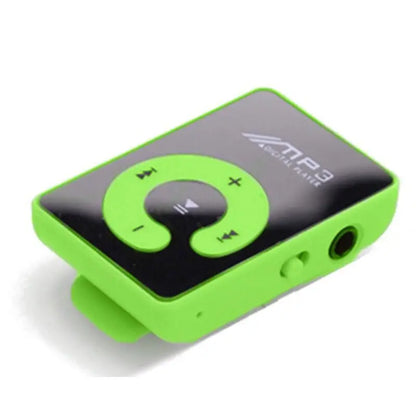 Portable Mini Mp3 Clip Card MP3 Music Player Mirror Card Clip High Quality Digital Music Media Playback Support SD TF Card