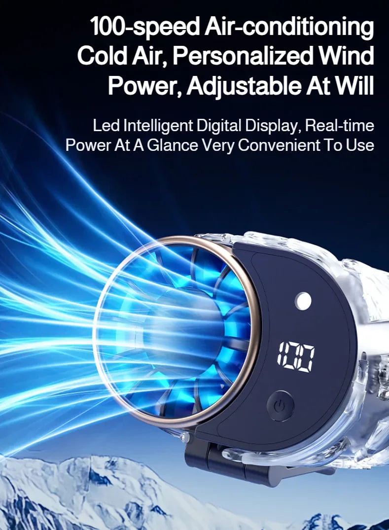 Outdoor Portable Small Fan Long Range High Wind Usb Charging Hanging Waist Fan Cooling Portable Fan