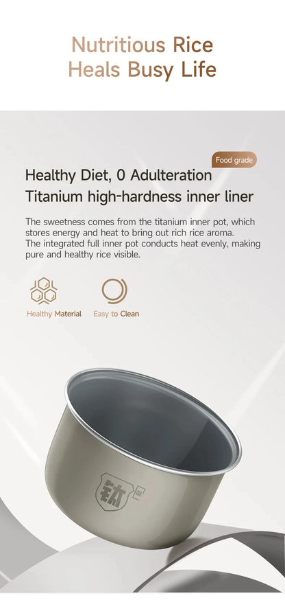 2.5L Electric Rice Cooker Titanium Liner for 2-3 People Mini MultiCooker Smart Steamed Rice Kitchen Machine 220V