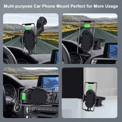 Universal Sucker Car Phone Holder 360° Rotation Windshield & Dashboard Mount Mobile Cell Support Bracket for Smartphones
