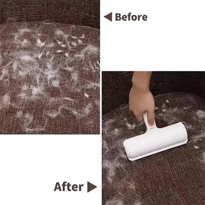 Pet Hair Remover for Cats and Dogs Reusable Self-Cleaning Cotton Plush Roller Set Suitable for Beds Sofas Carpets Cat Beds