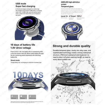 DT Watch X 4G Memory For OPPO Smart Watch Music Video Bluetooth Call IP68 Waterproof AMOLED Smartwatch For TWS Earphones 2026New