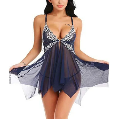 Women Sexy Lingerie Women Lace Sleepwear For Sexy Babydoll Underwear Transparent Lace Dress Nightdress Erotic Clothing