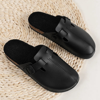 Men's Toe-Toe Slippers Waterproof Non-Slip Thick-Soled Wear-Resistant Home Outdoor Slip-On Casual Sandals