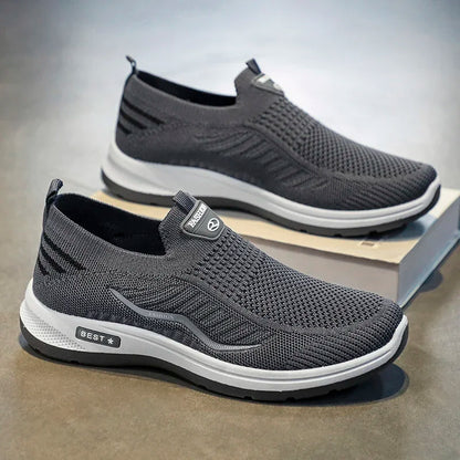 Men Casual Shoes Breathable Sneakers Mens Lightweight Walking Running Shoes Slip on Loafers for Couple Zapatillas Hombre Size 44