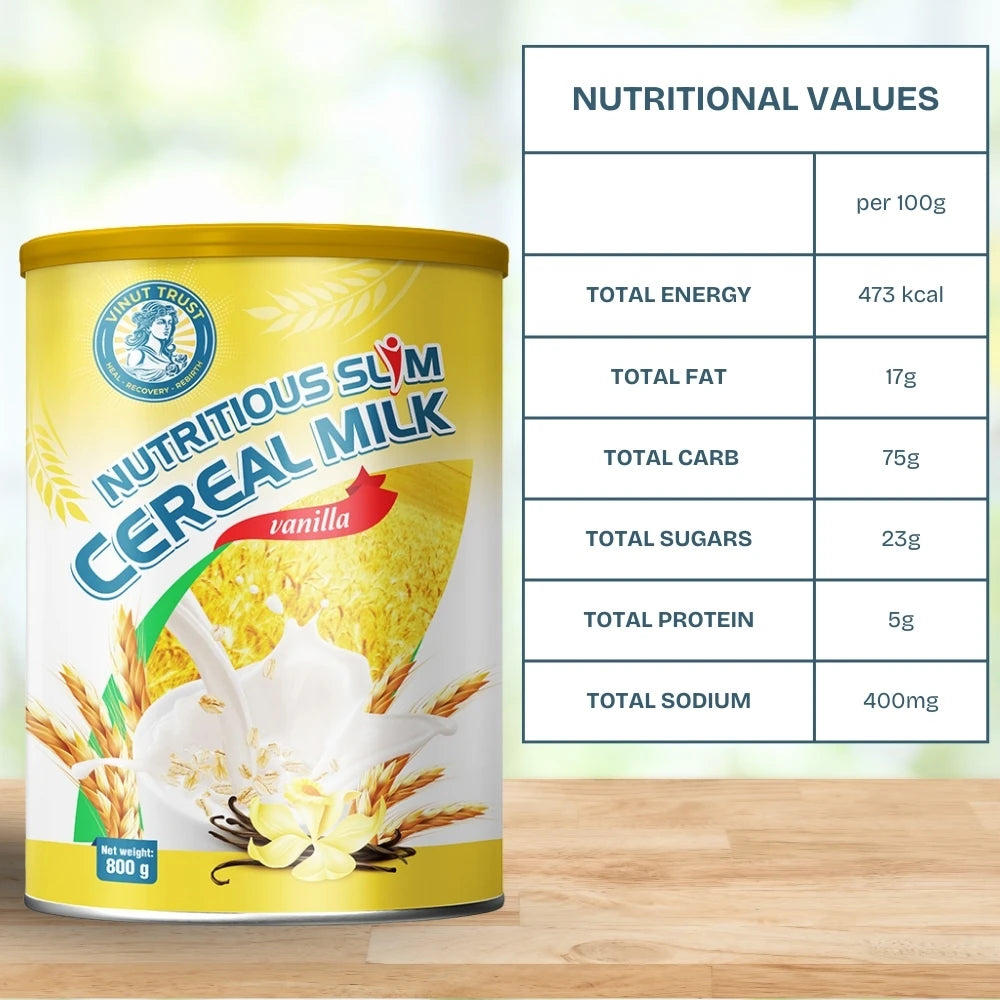 Factory Price Cereal milk powder Nutritious Slim 800g VINUT TRUST Manufacturer Private label OEM ODM